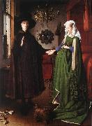 EYCK, Jan van Portrait of Giovanni Arnolfini and his Wife df oil painting on canvas